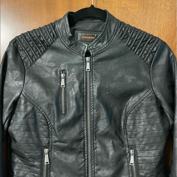 Jou Jou Faux Leather Moto Jacket - Picture 3 of 10